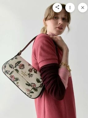 Kate Spade Madison Floral Small Shoulder Bag W/ Card Wallet